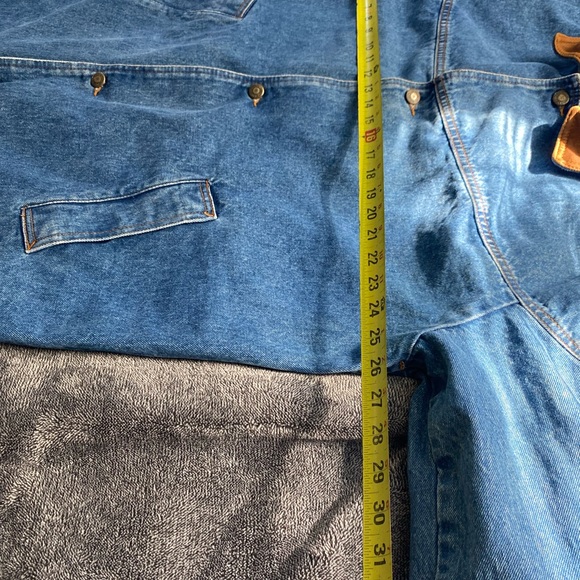 Vintage Essentials by D.S.I Mens collection Full length rugged denim duster coat - Picture 8 of 9